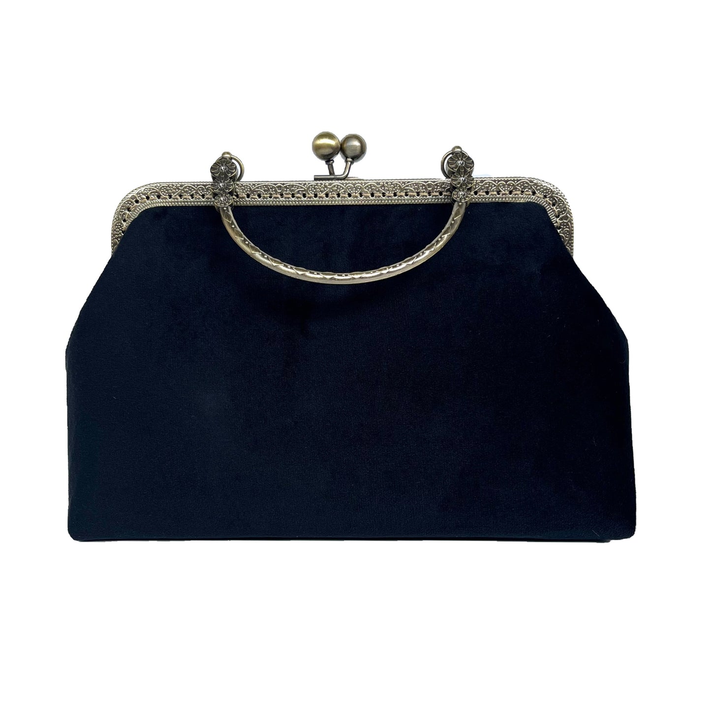 Sac en velours avec poignée noire