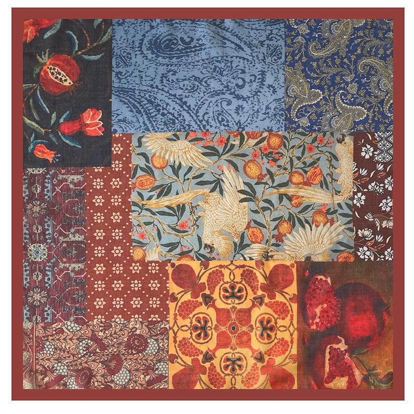 Chusta bawełniana z jedwabiem