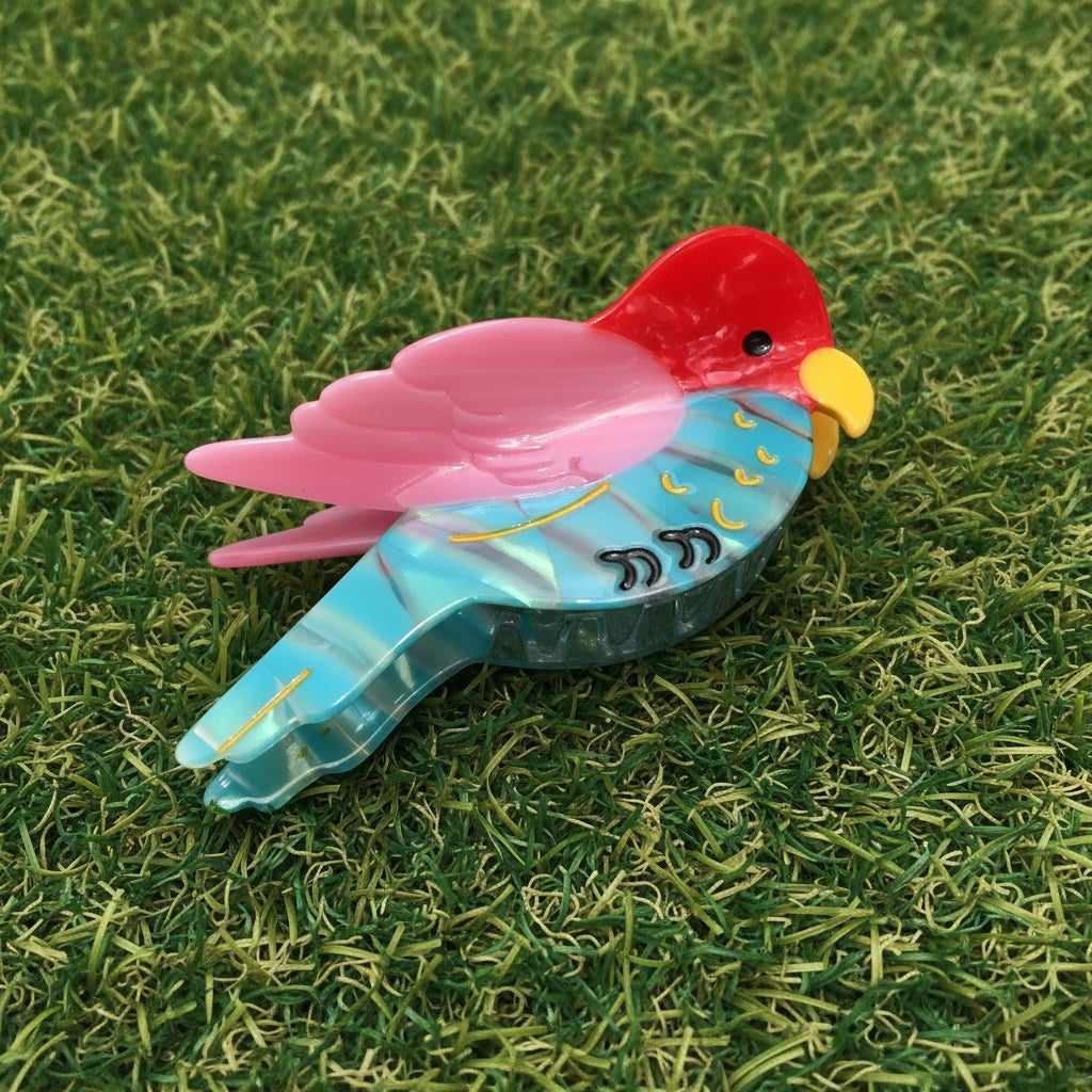 Klamra do włosów kolorowa papuga