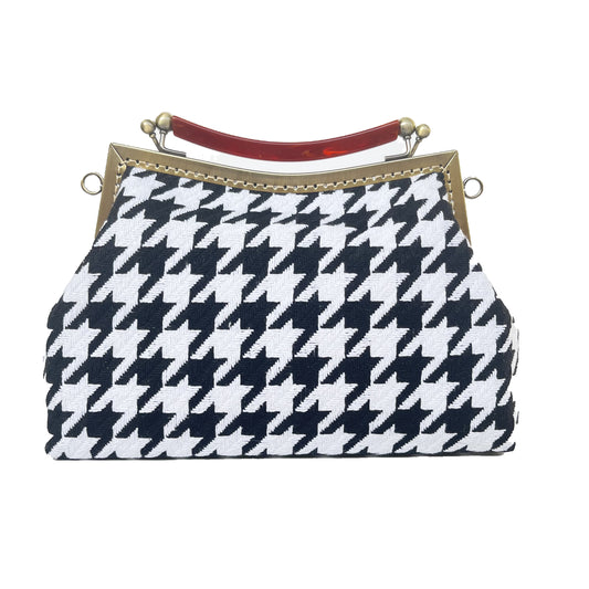 Black and white checkered bag