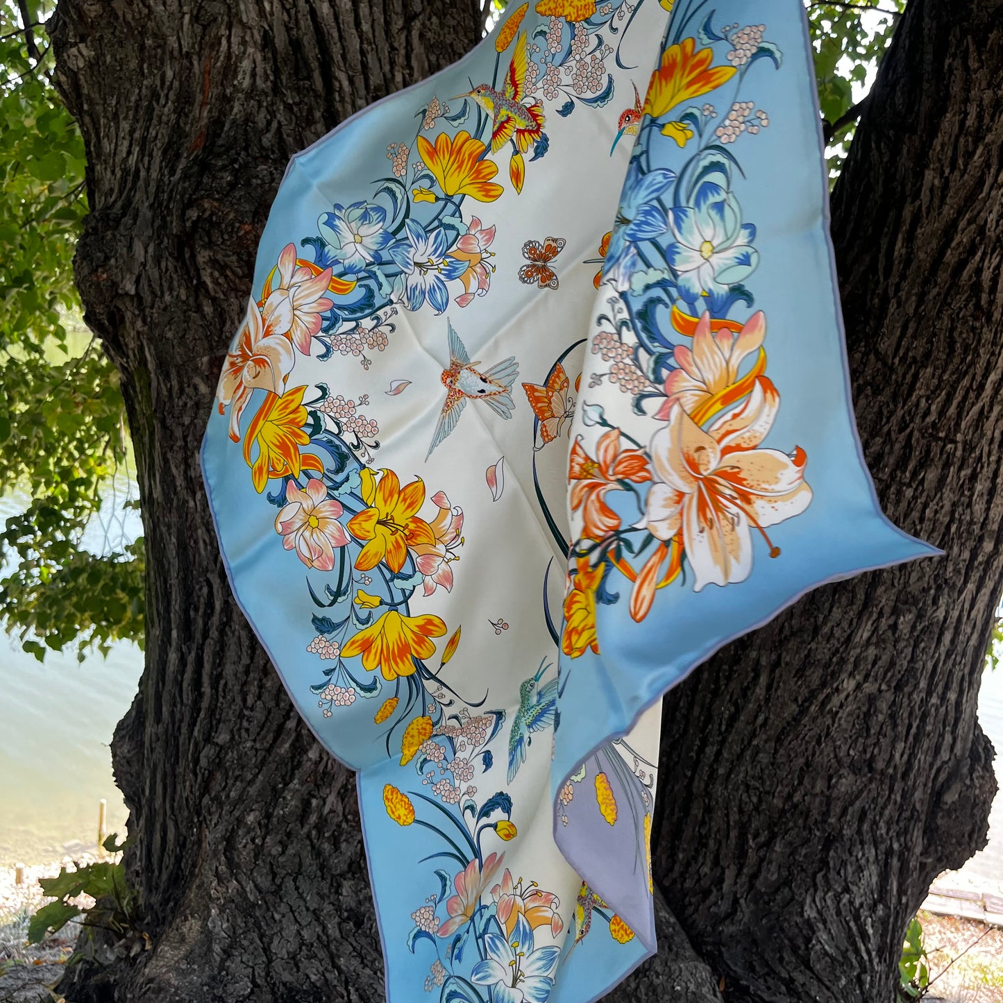 Écharpe réversible (différentes couleurs) 106004 - Bords roulés à la main