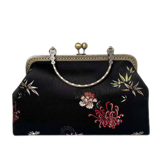 Torebka jedwabna z rączką kwiatki