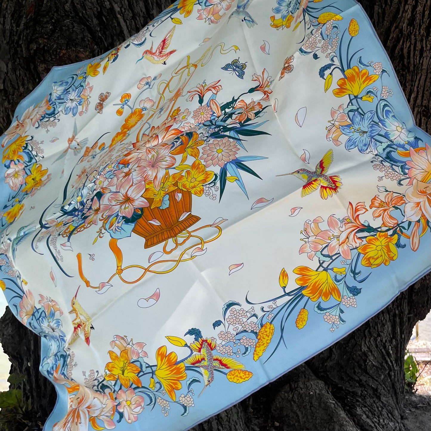 Écharpe réversible (différentes couleurs) 106004 - Bords roulés à la main