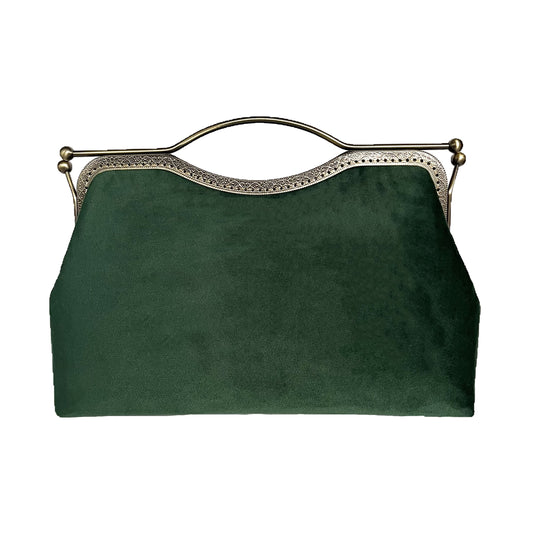 M-shaped velvet bag