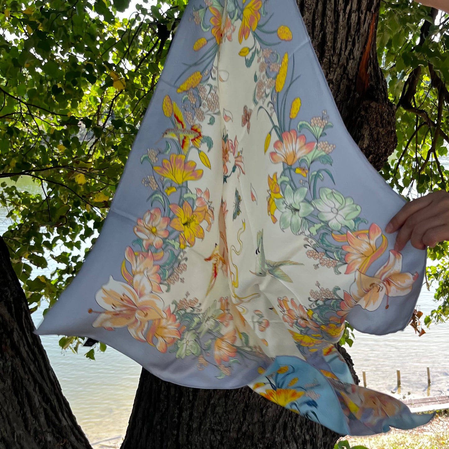 Écharpe réversible (différentes couleurs) 106004 - Bords roulés à la main