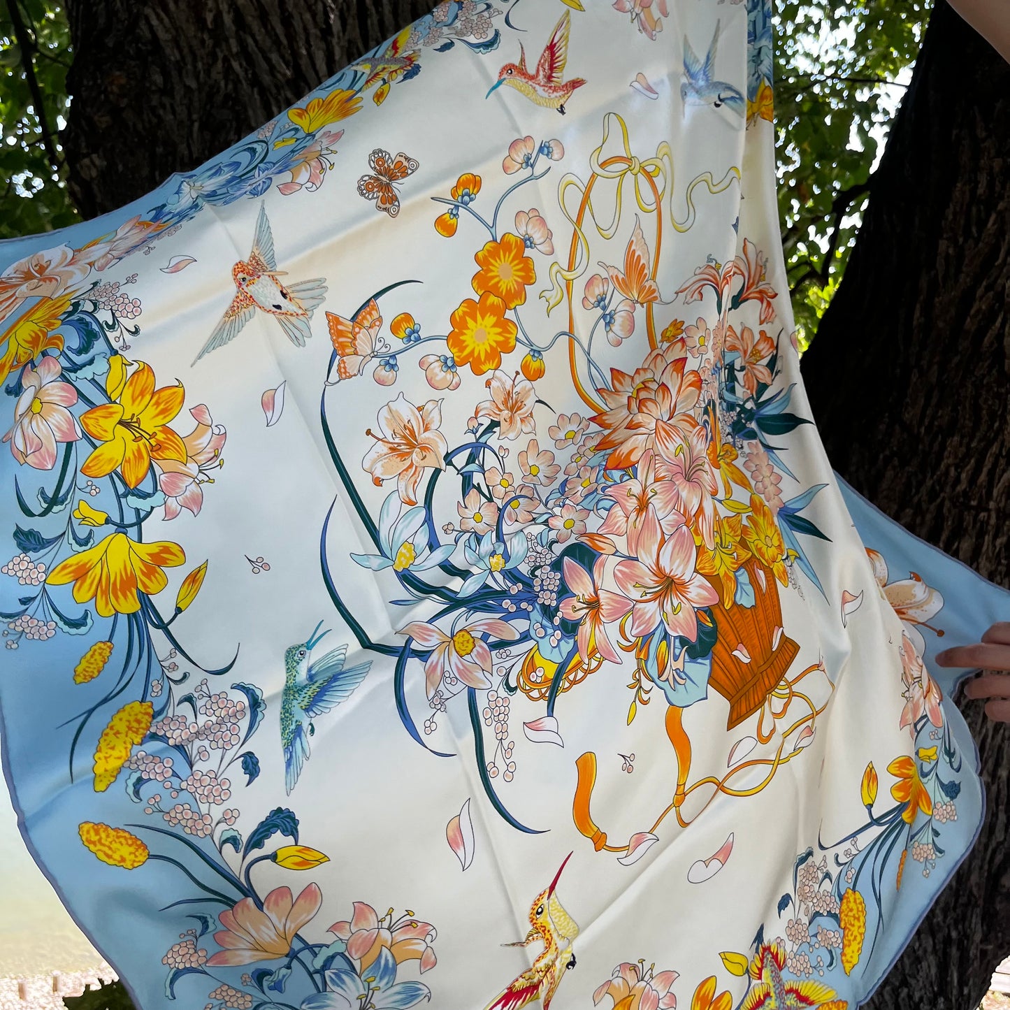 Écharpe réversible (différentes couleurs) 106004 - Bords roulés à la main