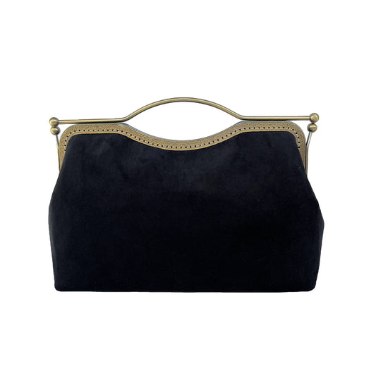 M-shaped velvet bag