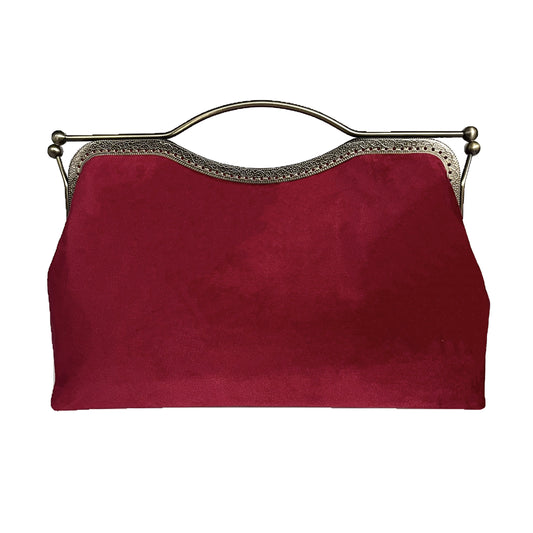 M-shaped velvet bag