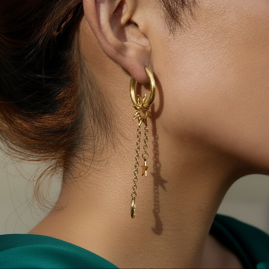 Kolczyki Serduszko Słońce