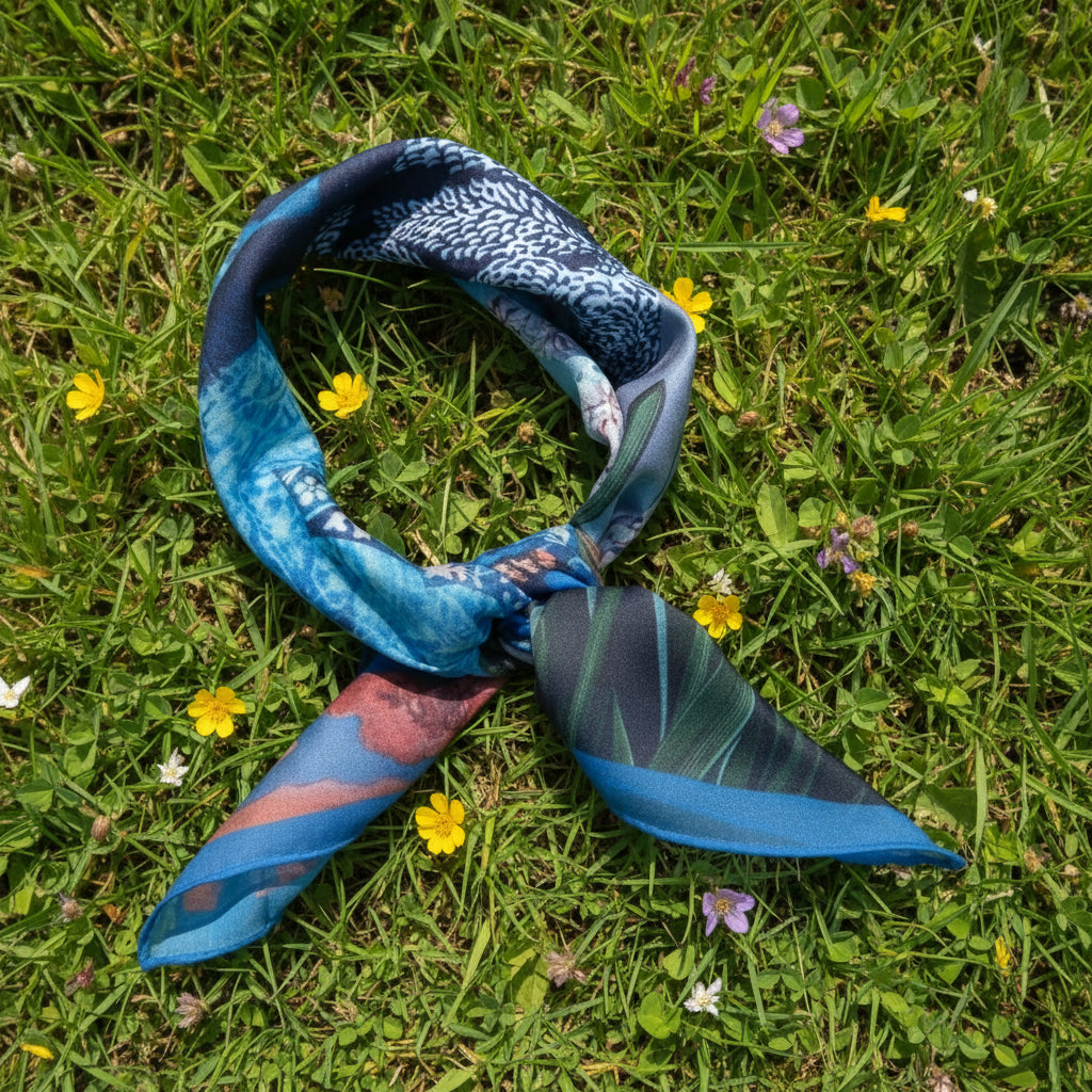 Chusta bawełniana z jedwabiem