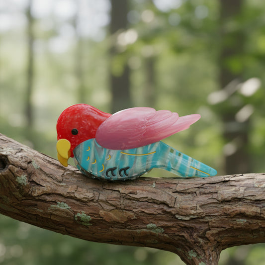 Klamra do włosów kolorowa papuga