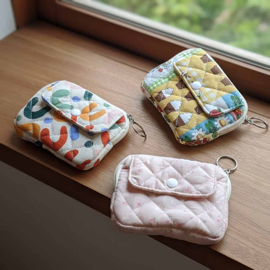 Portfel materiałowy pikowany