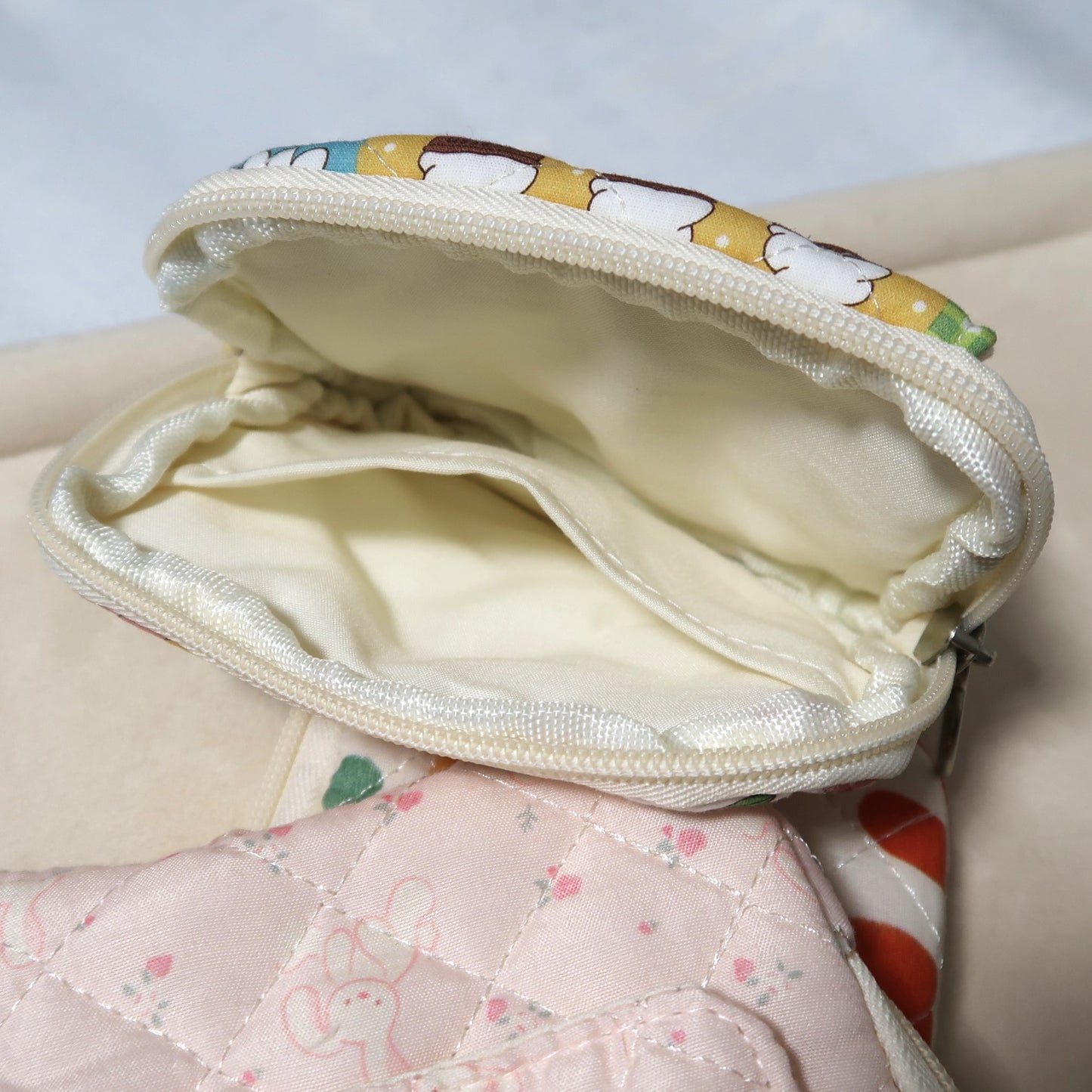 Portfel materiałowy pikowany