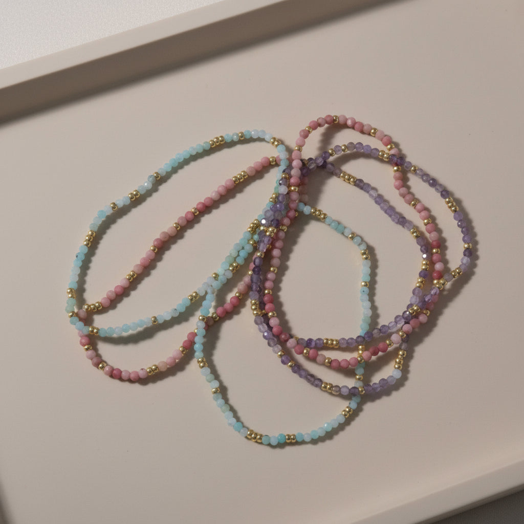 Bransoletka na gumce Turmalin