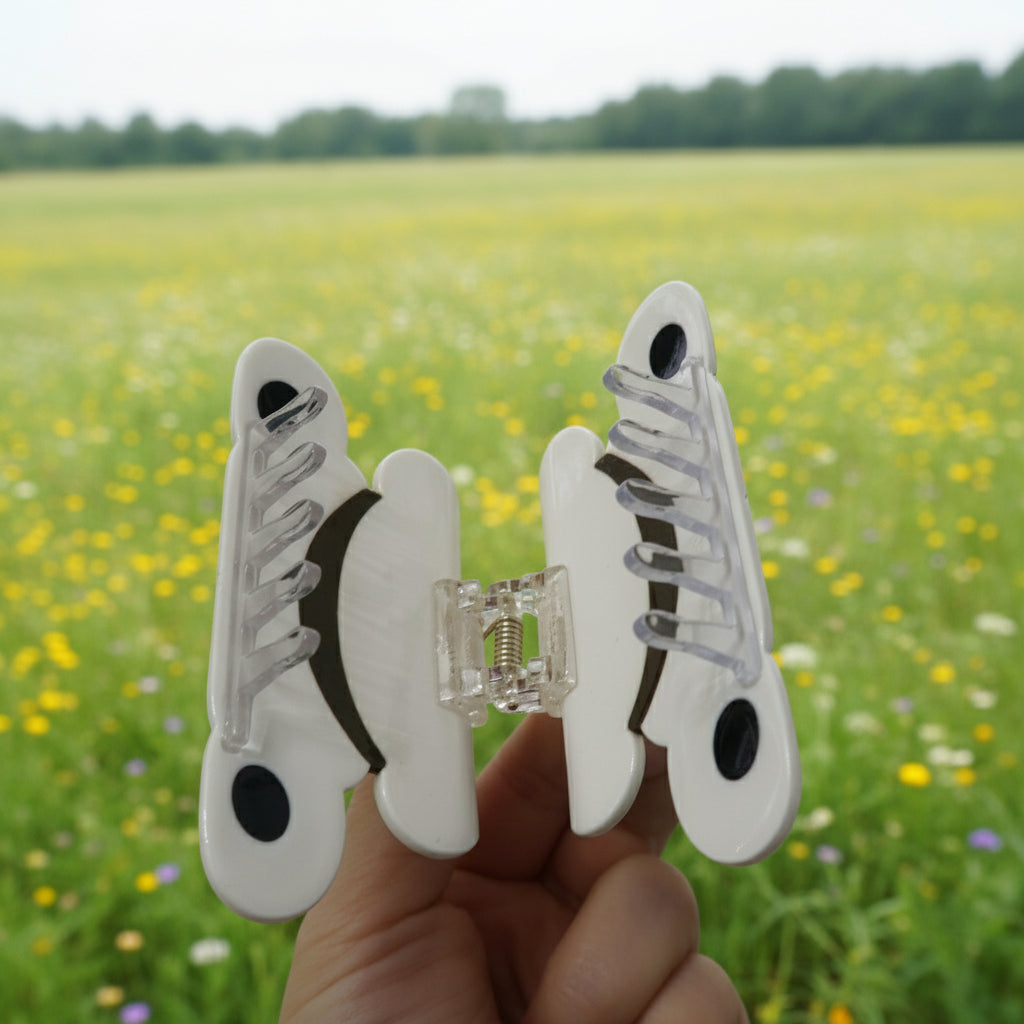 Klamra do włosów biały Piesek