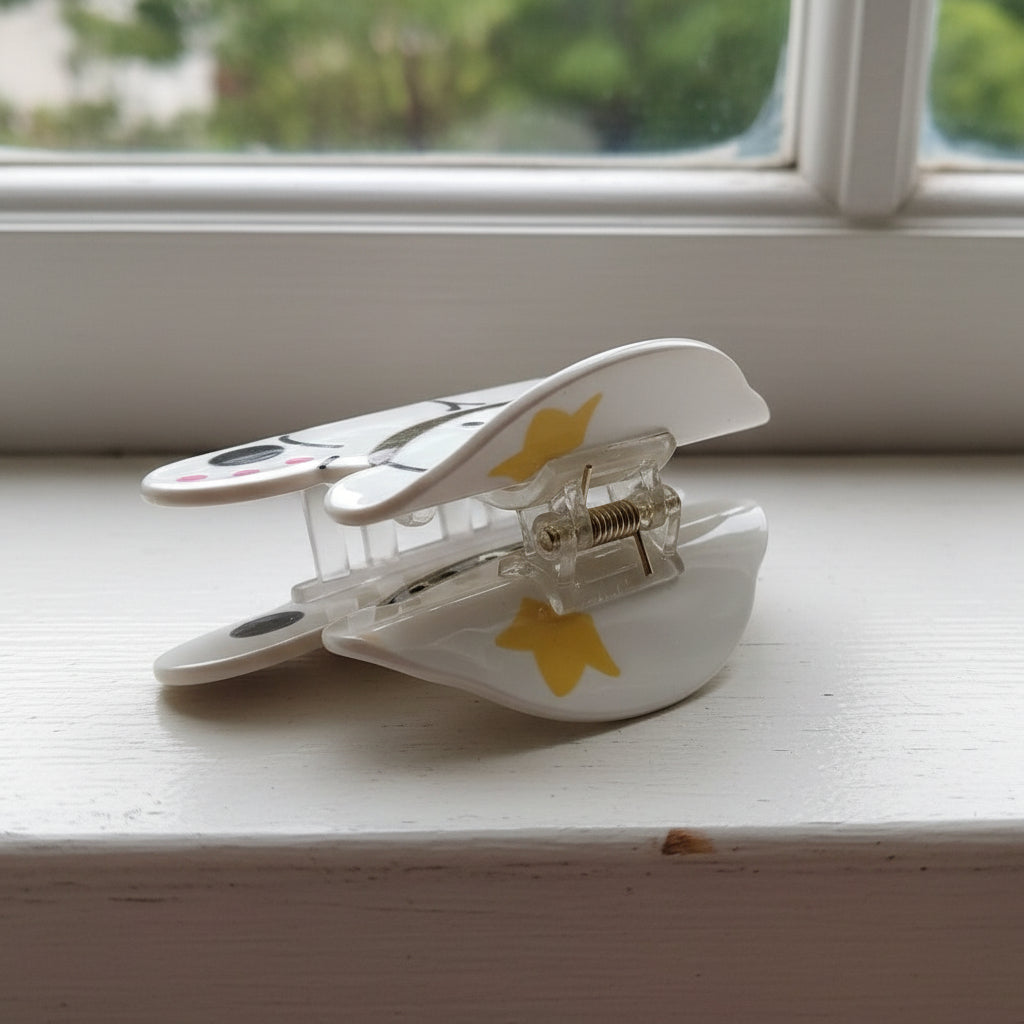 Klamra do włosów biały Piesek