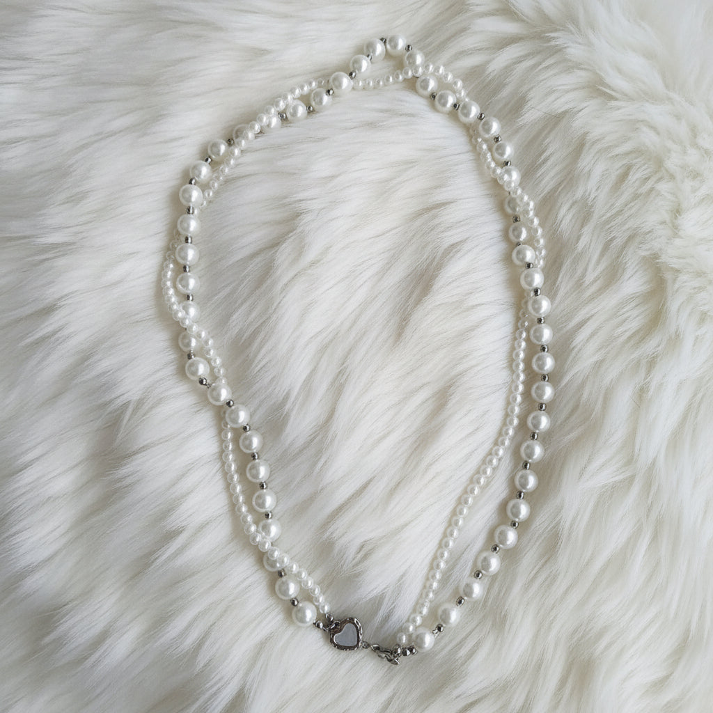 Naszyjnik podwójny srebrny