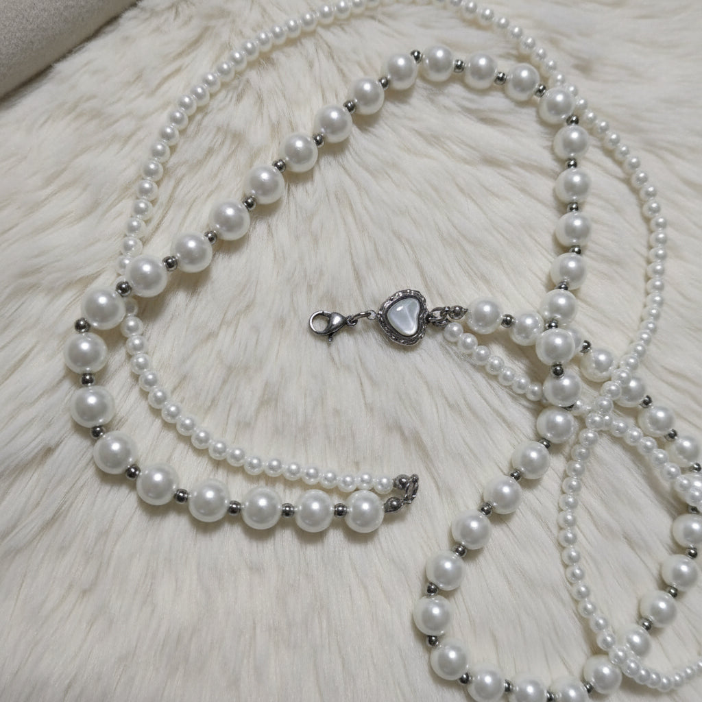 Naszyjnik podwójny srebrny