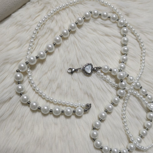 Naszyjnik podwójny srebrny