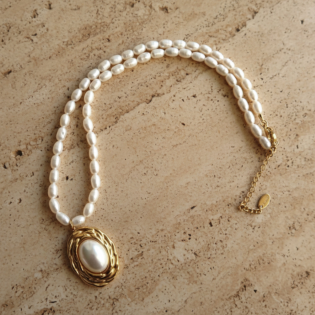 Naszyjnik perłowy Retro