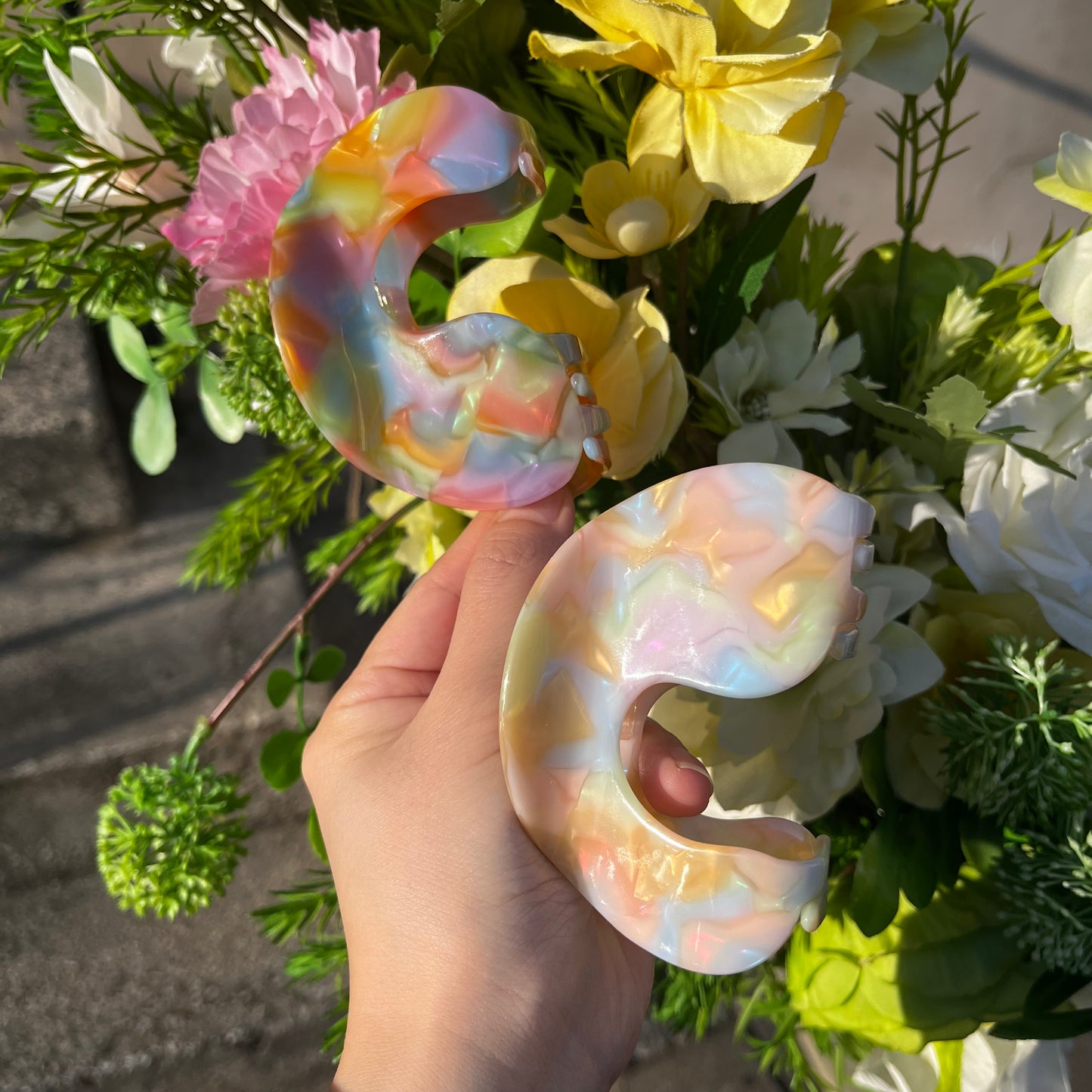 Rainbow Bow Hair Clip