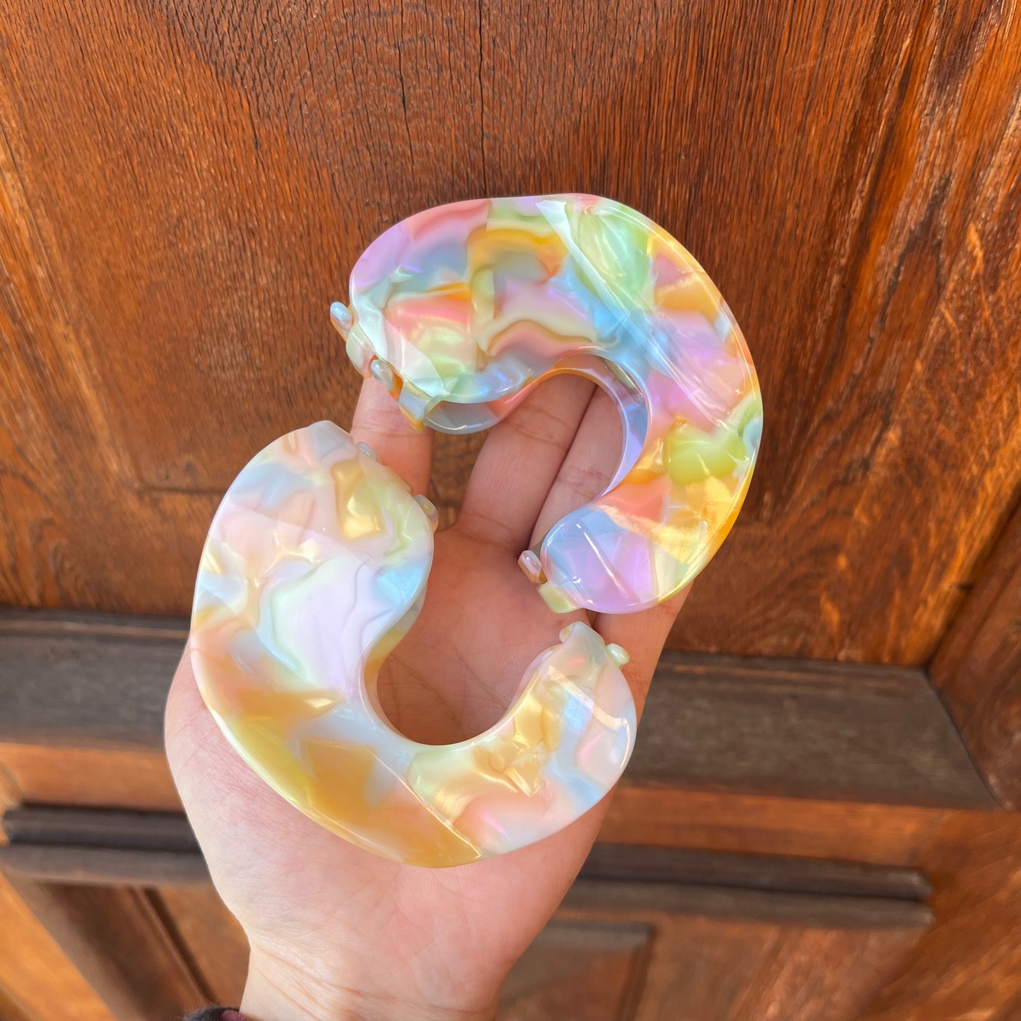 Rainbow Bow Hair Clip