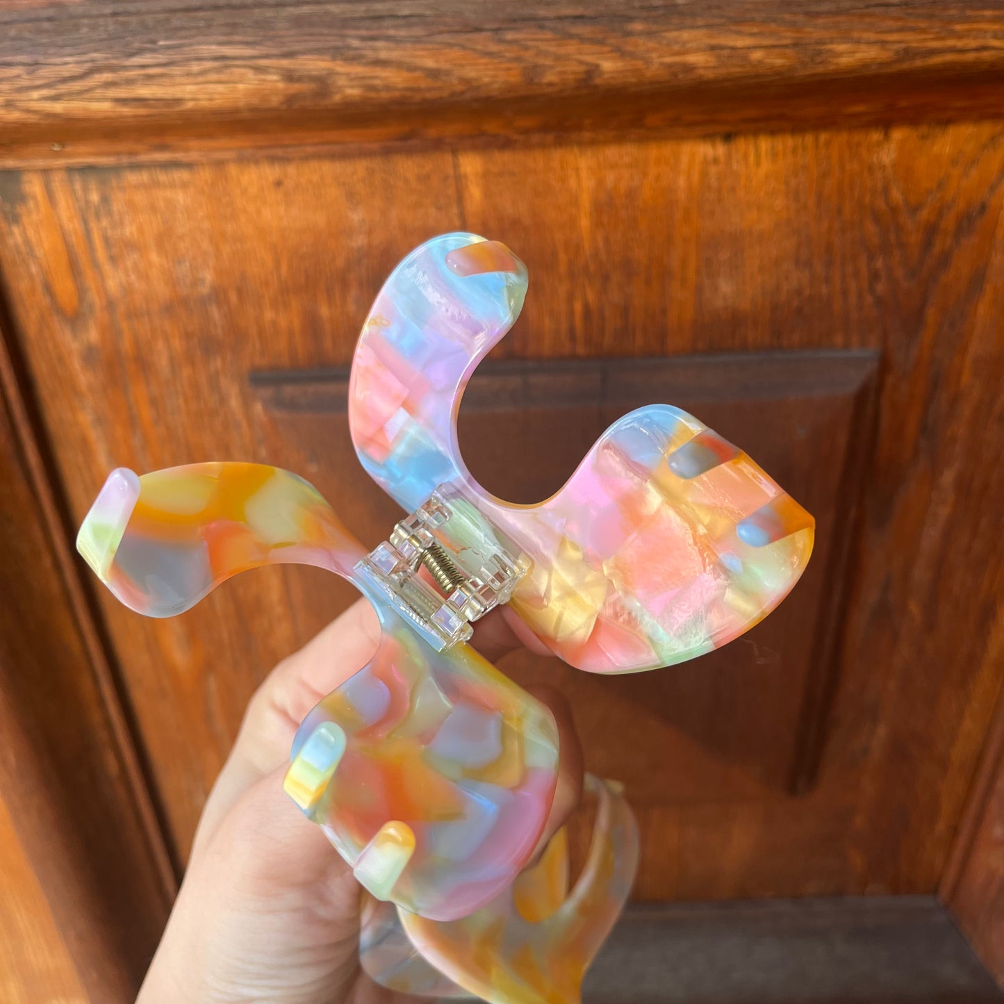 Rainbow Bow Hair Clip