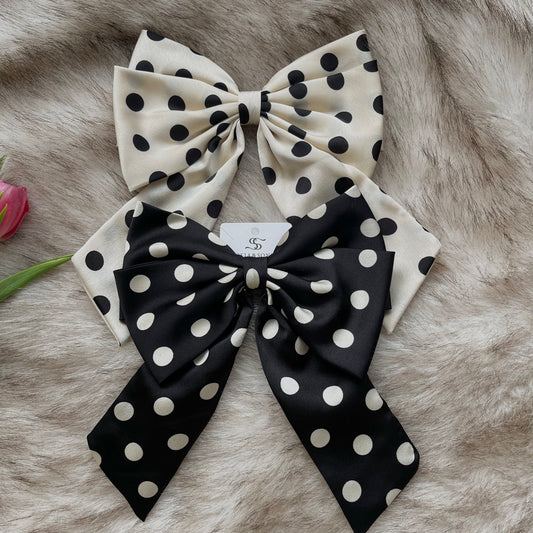 Bow Clip with Polka Dots