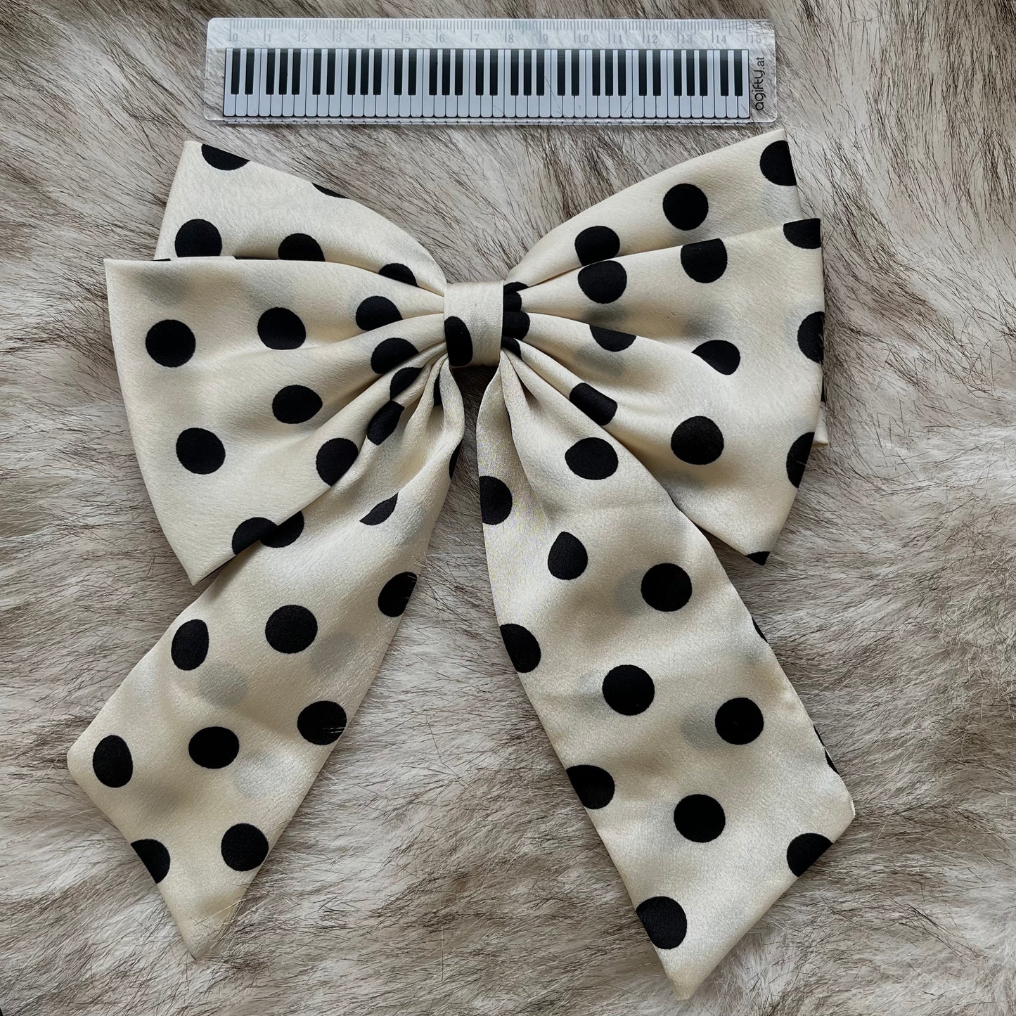 Bow Clip with Polka Dots