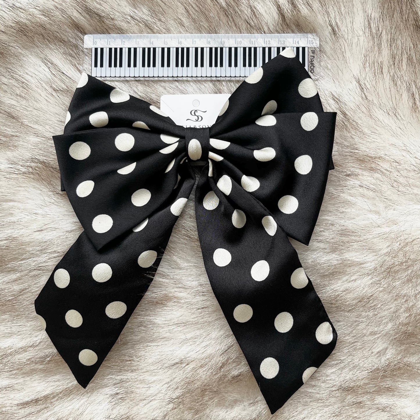 Bow Clip with Polka Dots