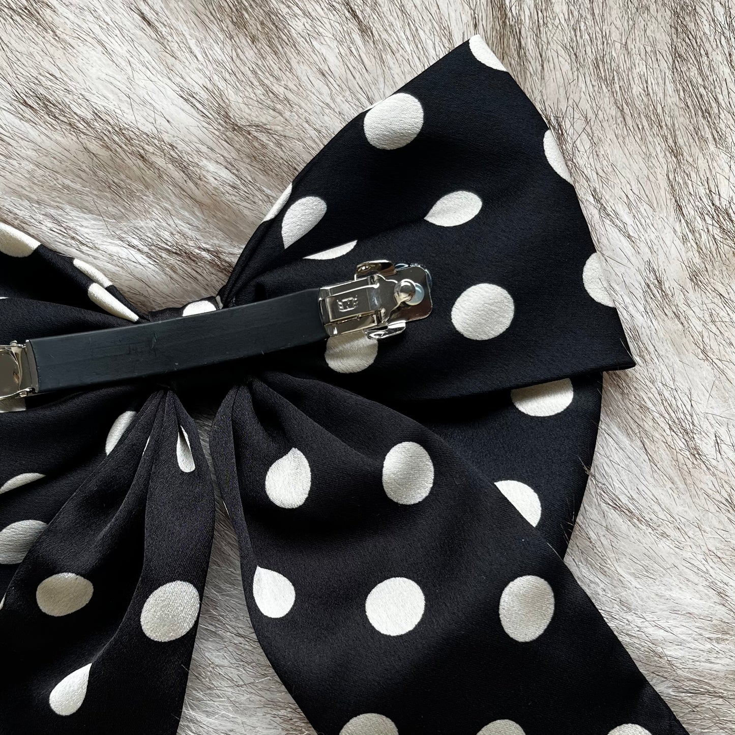 Bow Clip with Polka Dots