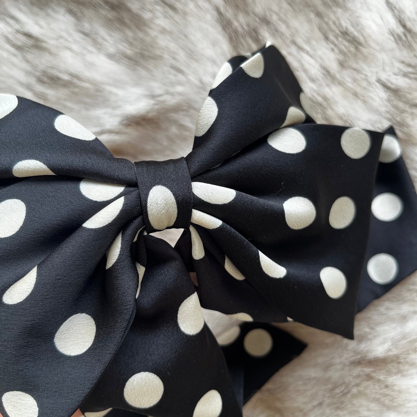 Bow Clip with Polka Dots