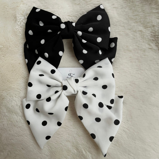 Bow Clip with Polka Dots