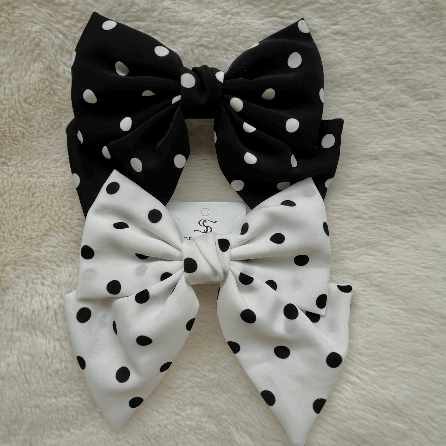 Bow Clip with Polka Dots