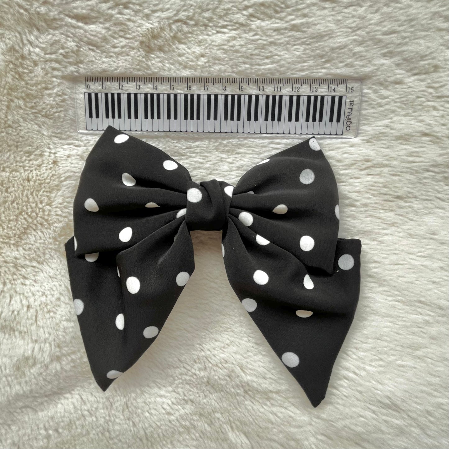 Bow Clip with Polka Dots