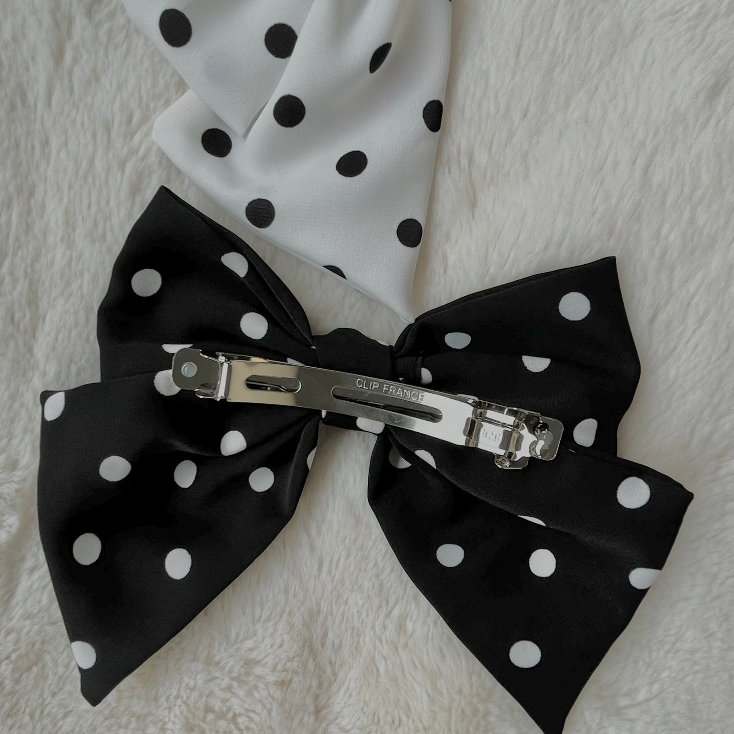 Bow Clip with Polka Dots