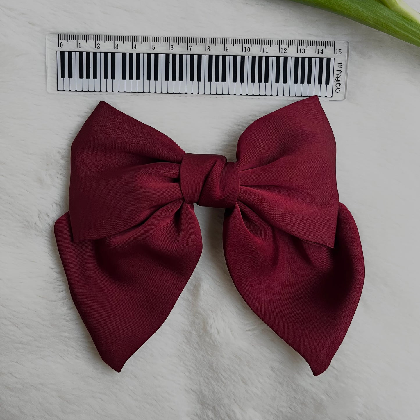 Satin bow clip