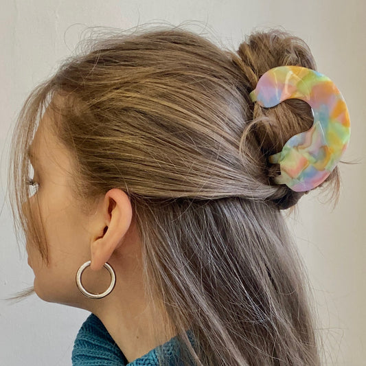 Rainbow Bow Hair Clip