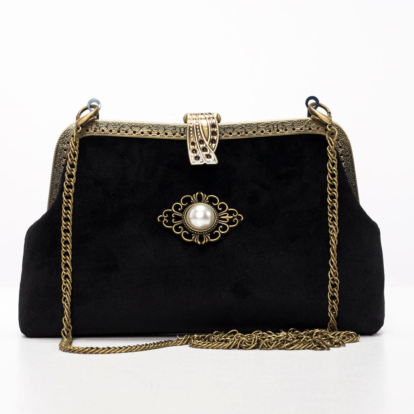 Velor clutch bag